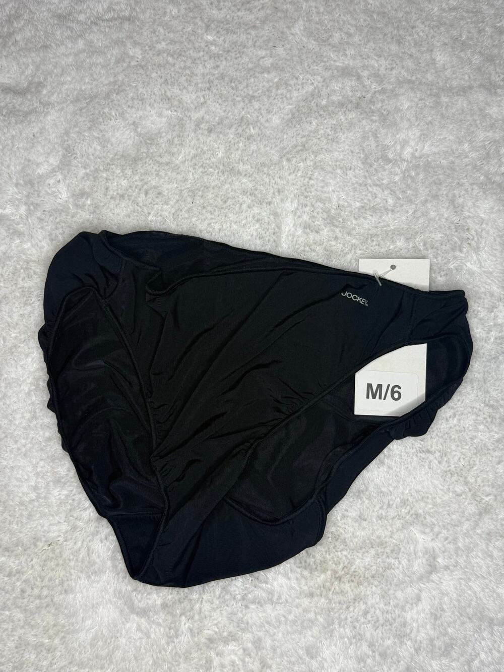 NWT Jockey Seamfree Bikini Panty Black Silky Stretch Size Medium